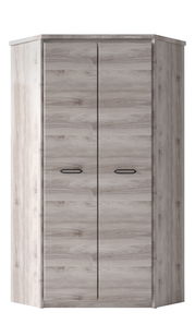 Rohová šatní skříň Jolene 2D (kaštan nairobi)