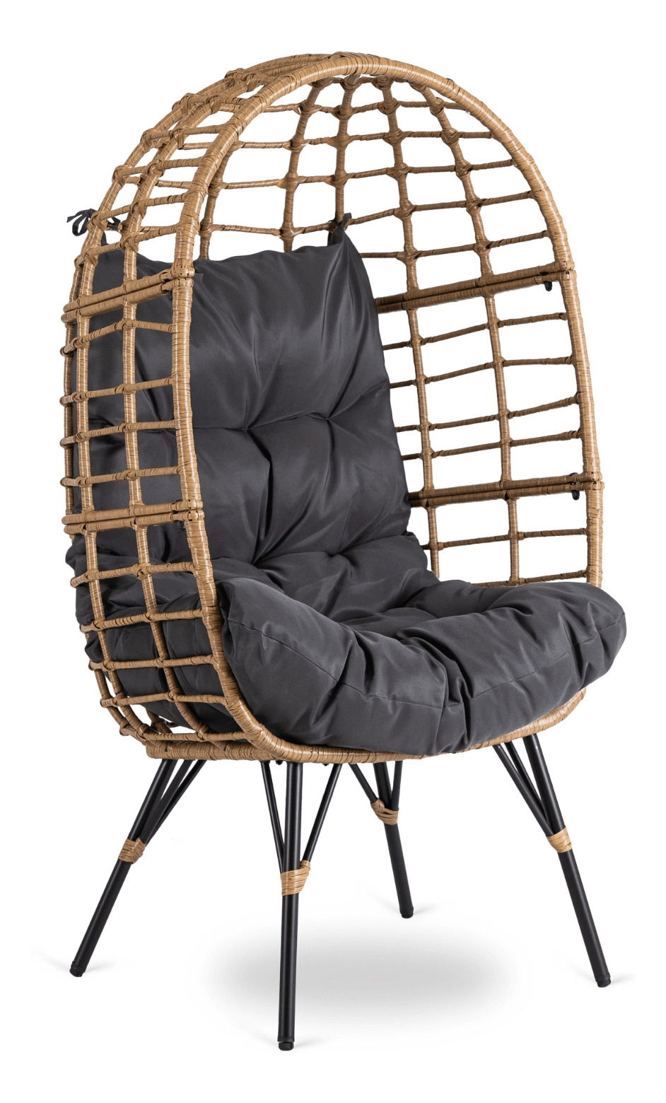  Zahradní křeslo Mady (šedá + přírodní)