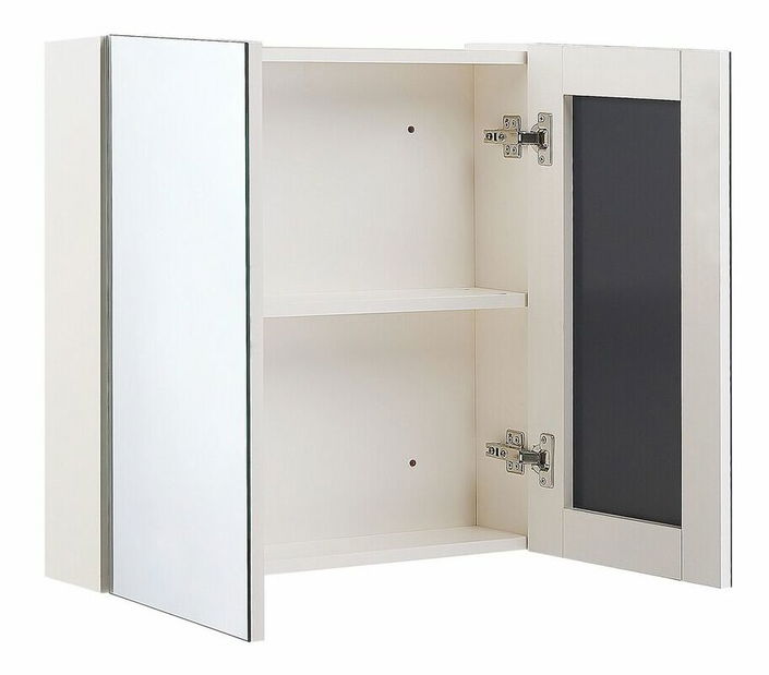 Koupelnová skříňka Navza (bílá + stříbrná)