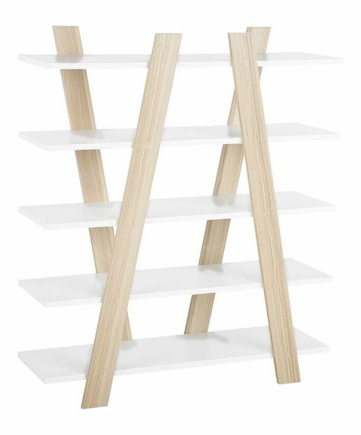 Kancelářská sestava Enzo (bílá + světlé dřevo)