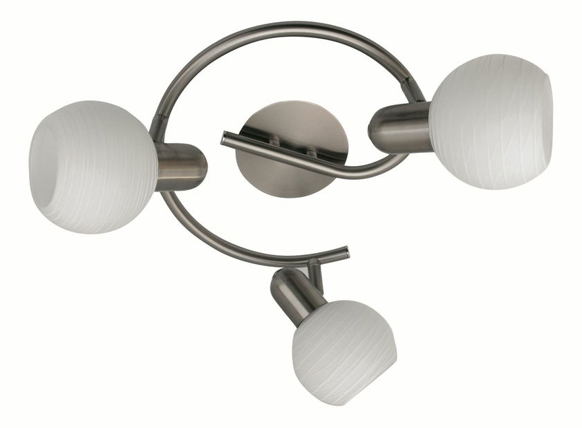 Bodové svítidlo Aurel 6343 (saténová chromová + bílý vzor)