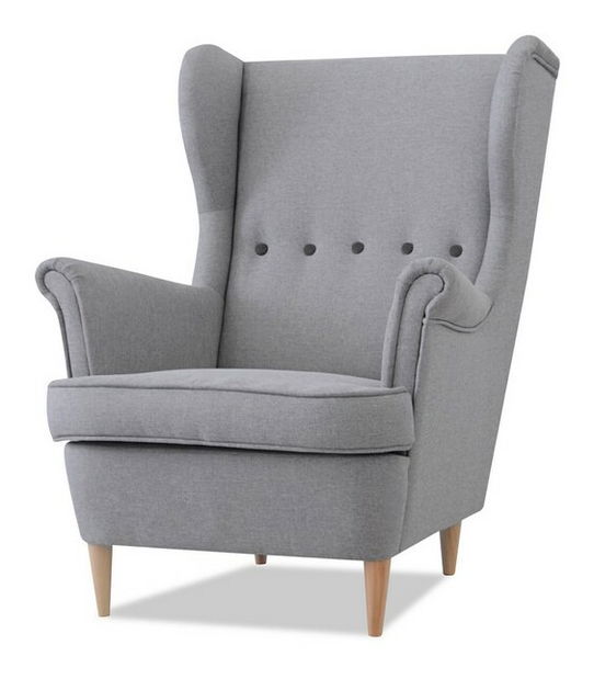 Křeslo ušák Margis (šedá)