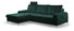 Rohová sedací souprava Monique (tmavě zelená) (L)