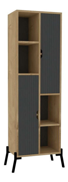 Regál Nasili (dub safírový + antracit)