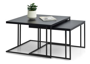 Set 2 konferenčních stolků Destapamos (černá)