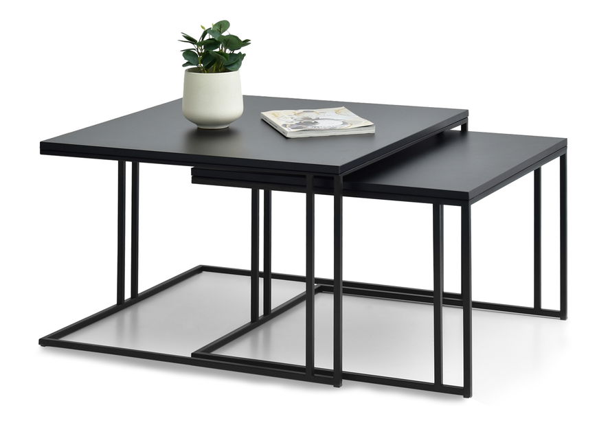 Set 2 konferenčních stolků Destapamos (černá)