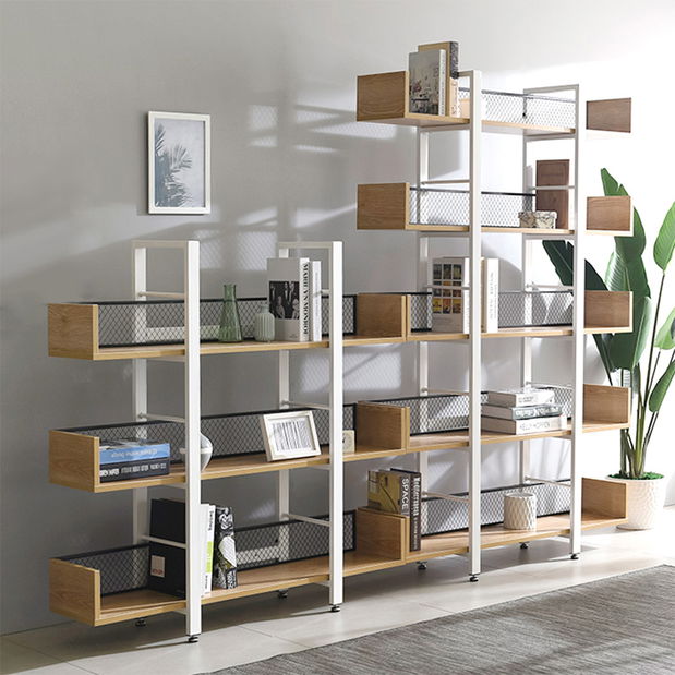 Regál Kelama Typ 1 (bílá + černá + akácie)