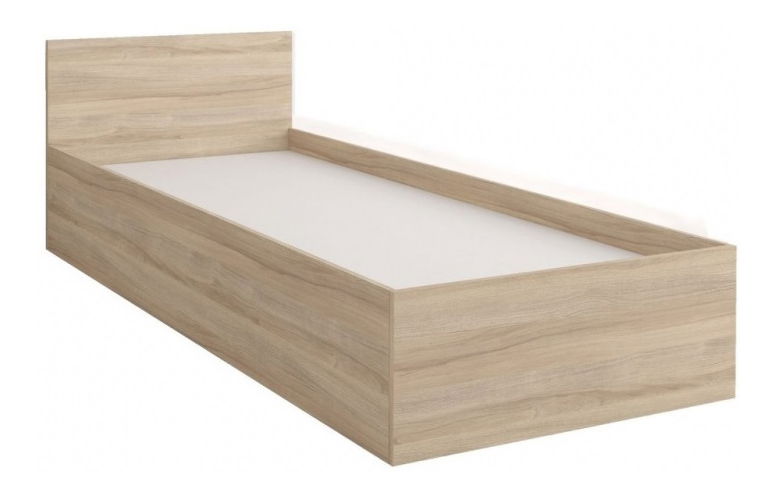 Jednolůžková postel 90 cm Oleg III (bílá + dub sonoma) (s úl. prostorem)