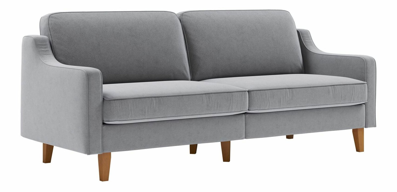 Pohovka Dělají 3 (mlhavá šedá + ořech)