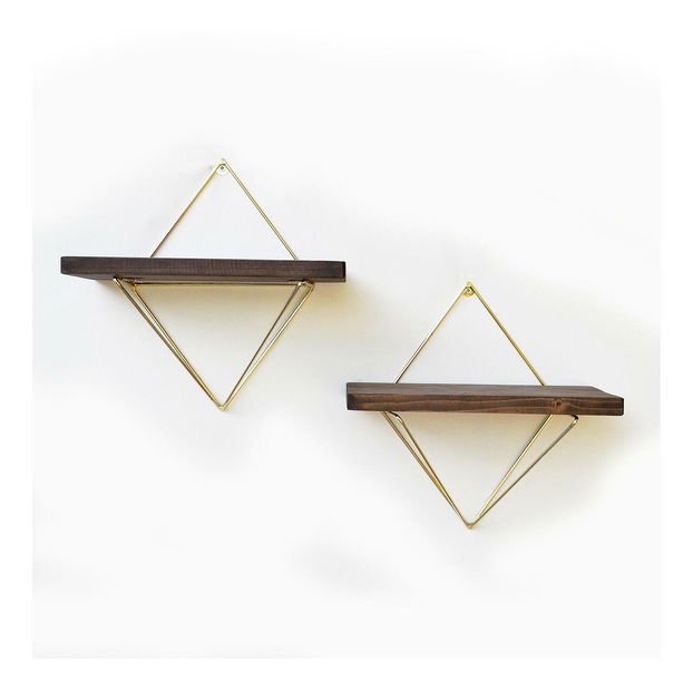  Dekorativní nástěnná police Duvelo 14 (ořech)