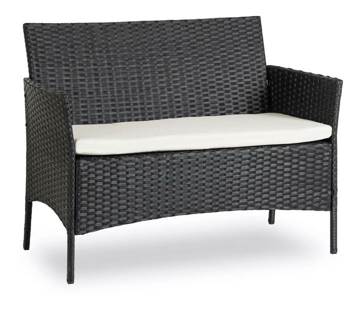 Zahradní set Manta (černá + béžová) (pro 4 osoby)