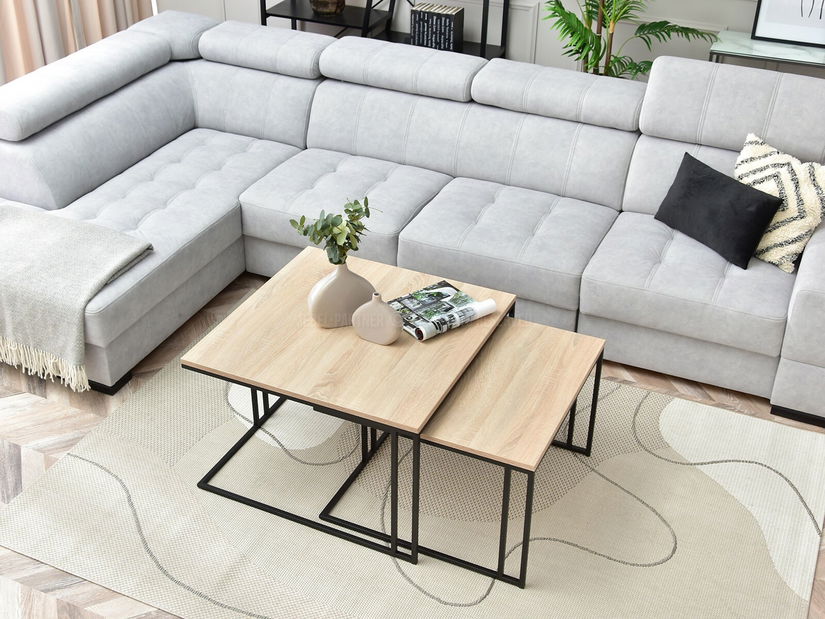 Set 2 konferenčních stolků Destapamos (černá)