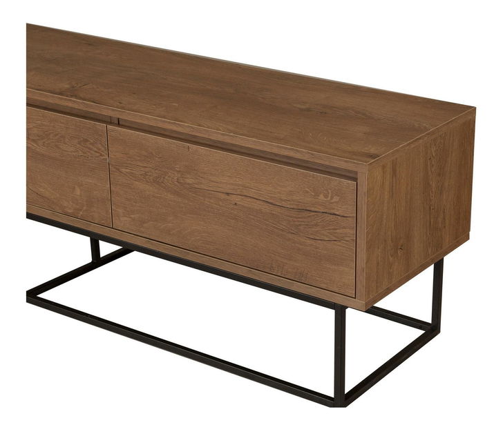 Souprava nábytku do obývacího pokoje Laxi 26 (ořech + černá)