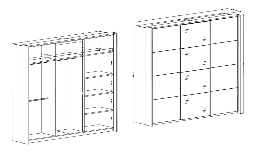 Osvětlení 019 Alicia pro šatní skříň Typ Q159 (6 ks.)