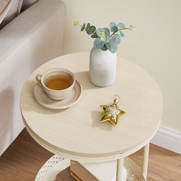 Příruční stolek Cleatinos (béžová)