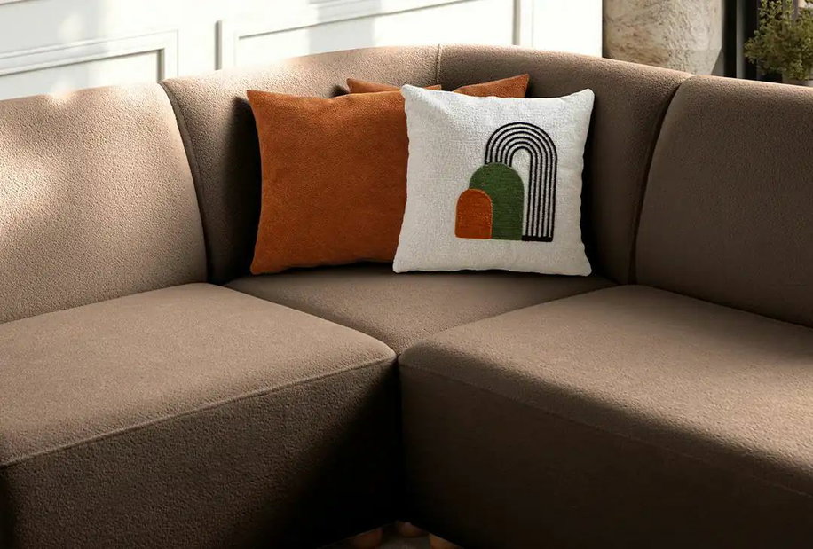 Rohová sedačka Slota (hnědá) (P)