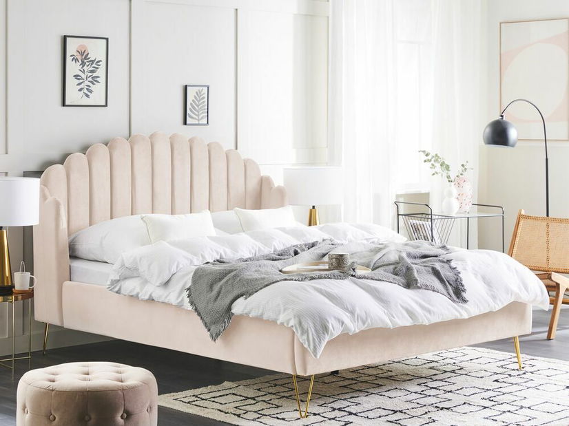 Manželská postel 160 cm Alise (světlohnědá) (s roštem)