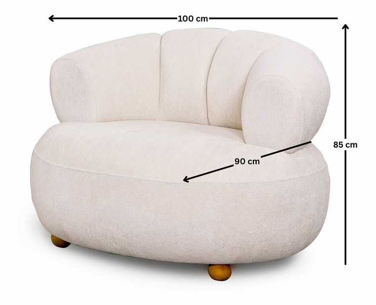 Křeslo Mochi (bílá)