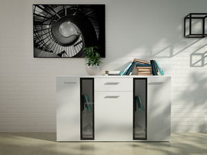 Vitrína Saul (bílá) (bez osvětlení)