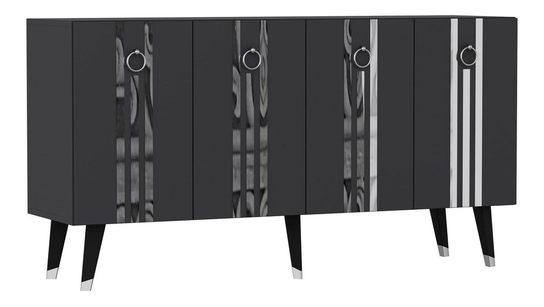 Skříňka Pometu (antracit + stříbrná)