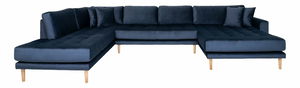 Rohová sedací souprava ve tvaru U (P) Lvaveriaora U (tmavě modrá)