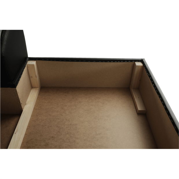 Rohová sedací souprava Emma malá (černá + šedá) (P)