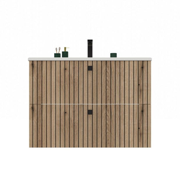 Skříňka pod umyvadlo Terca 1 80 (dub evoke) (s umyvadlem)