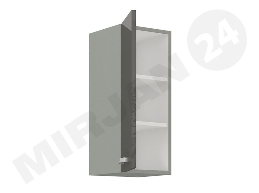 Horní kuchyňská skříňka Milo 30 G-72 F (šedá + krémový lesk)