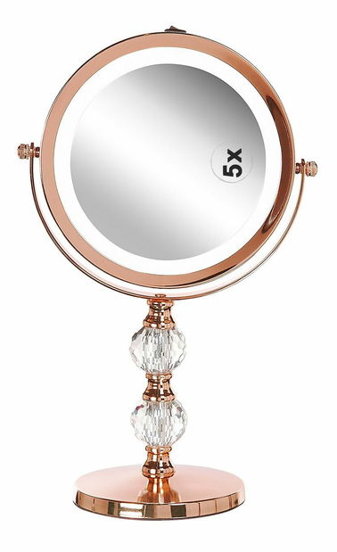 Makeup zrcadlo ø 18 cm Clair (růžovozlatá)