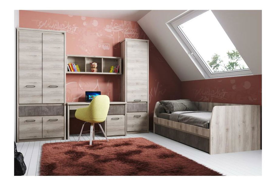 Skříň Jess new 13 (kaštan nairobi + onyx)