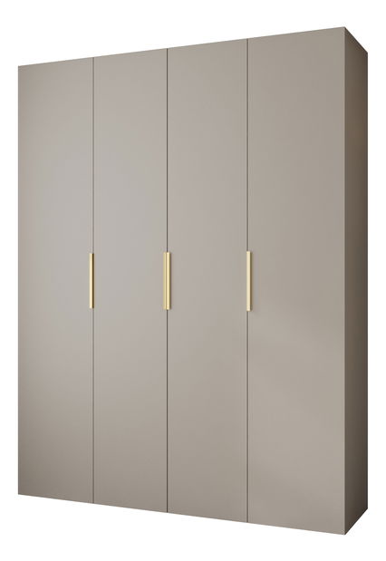 Šatní skříň 190 cm Carmela 40-4 (kašmír + zlatá)