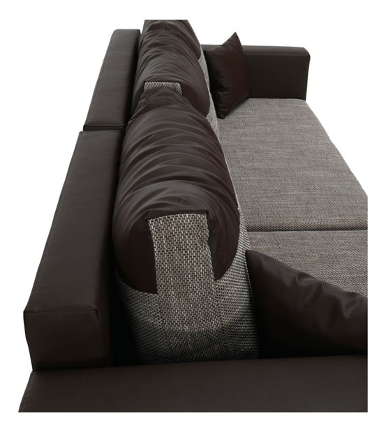 Rohová sedací souprava Kimber (hnědá) (P)