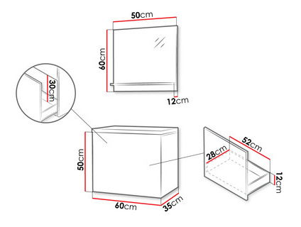 Koupelnová sestava Nadalo (černá)