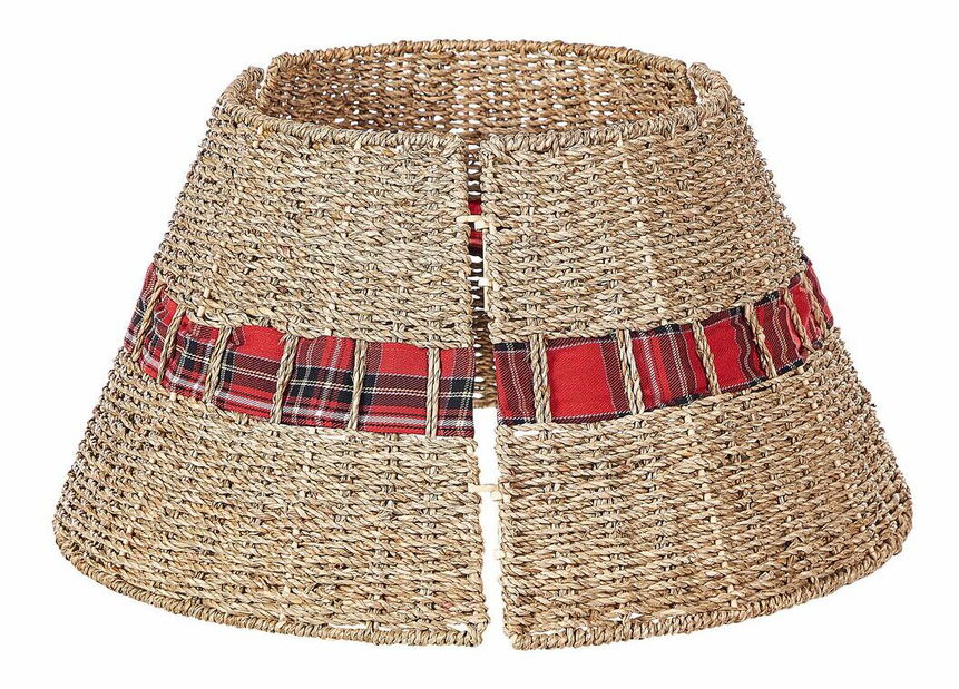 Ratanový kryt na stojan vánočního stromku ⌀ 50 cm Marza (béžová)