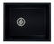 Kuchyňský dřez Filanis (černá + textura) (bez otvoru pro baterii)
