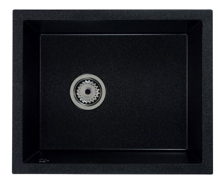 Kuchyňský dřez Filanis (černá + textura) (bez otvoru pro baterii)