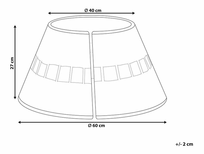 Ratanový kryt na stojan vánočního stromku ⌀ 60 cm Marza (béžová)