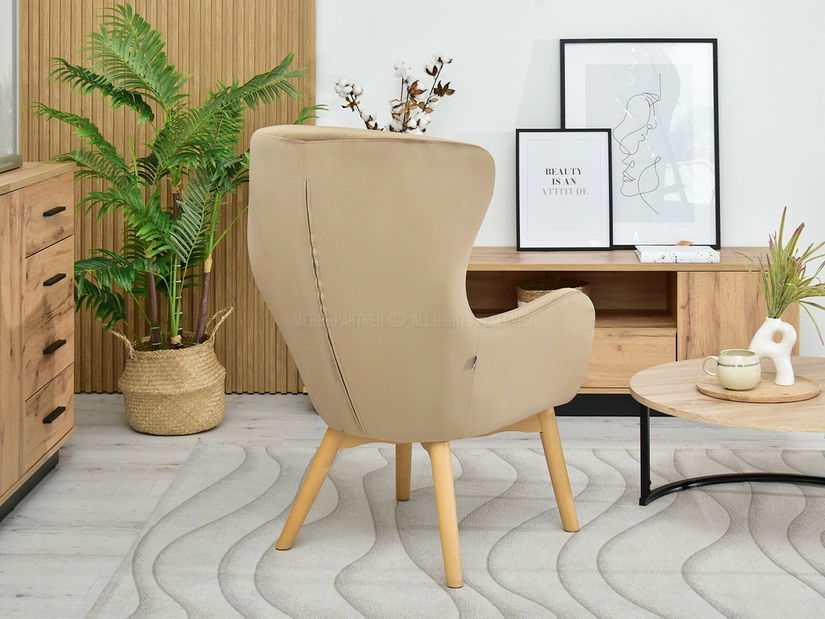 Křeslo Léto (béžová + černá)