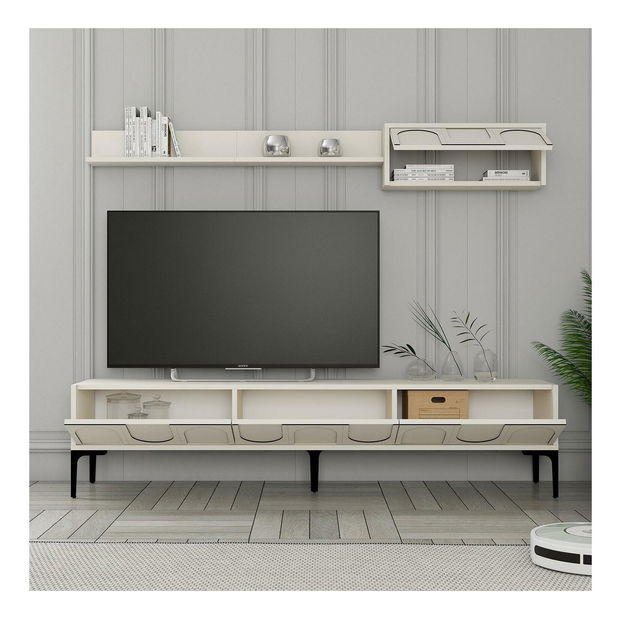 Obývací stěna Bipemu 4 (krémová + černá)