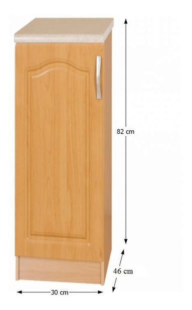 Dolní kuchyňská skříňka Leite MDF klasik S30/L