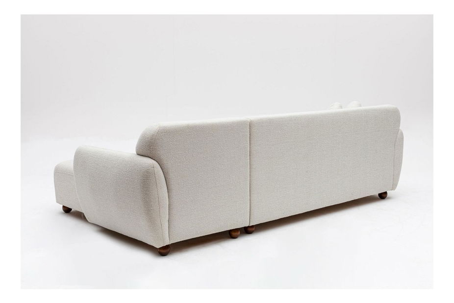 Rohová sedačka Edoletta 1 (P) (bílá)