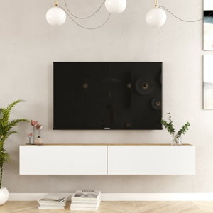 TV stolek/skříňka Freddie 8 (Borovice atlantic + Bílá)