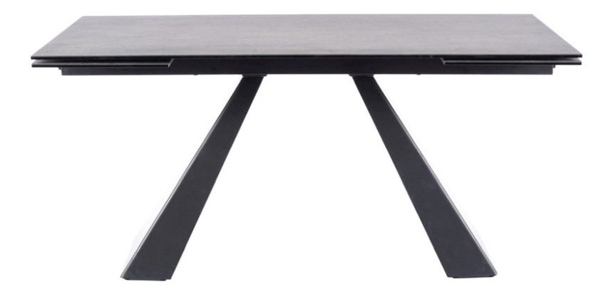 Rozkládací jídelní stůl 120-180 cm Shelia (šedá + černá) (pro 4 až 8 osob)
