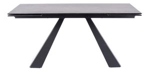 Rozkládací jídelní stůl 120-180 cm Shelia (šedá + černá) (pro 4 až 8 osob)