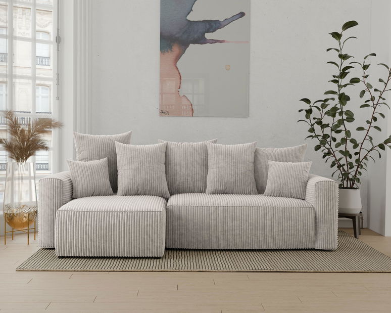 Rohová sedačka Denia (L) (mléčná)