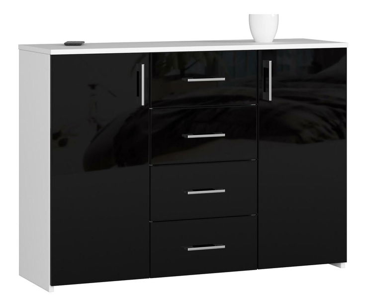 Komoda Kiran (lesk černý)