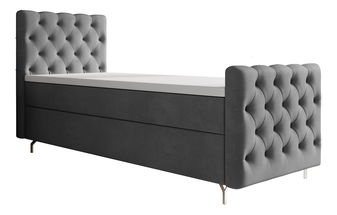 Jednolůžková postel 80 cm Clinton Bonell (tmavě šedá) (s roštem, bez úl. prostoru)