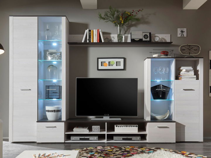 Obývací stěna Dastan (s osvětlením)