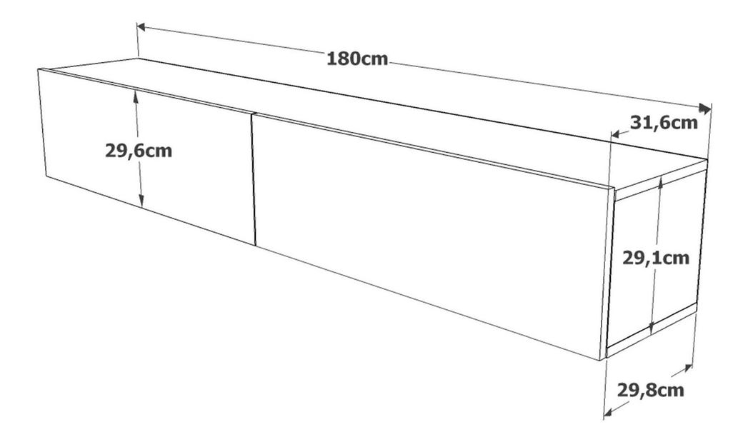  TV stolek/skříňka France 8 (borovice atlantická + cihlová)