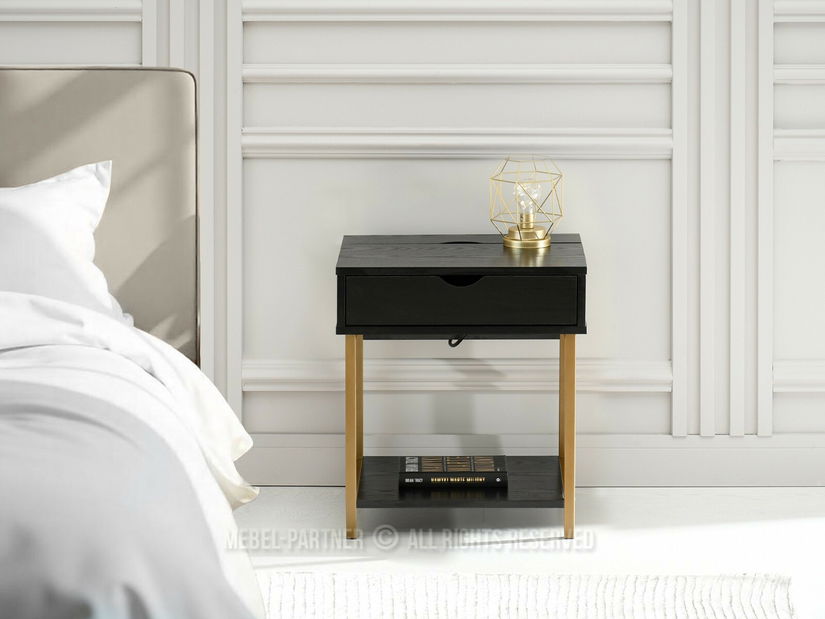 Noční stolek Entrevista (zlatá)